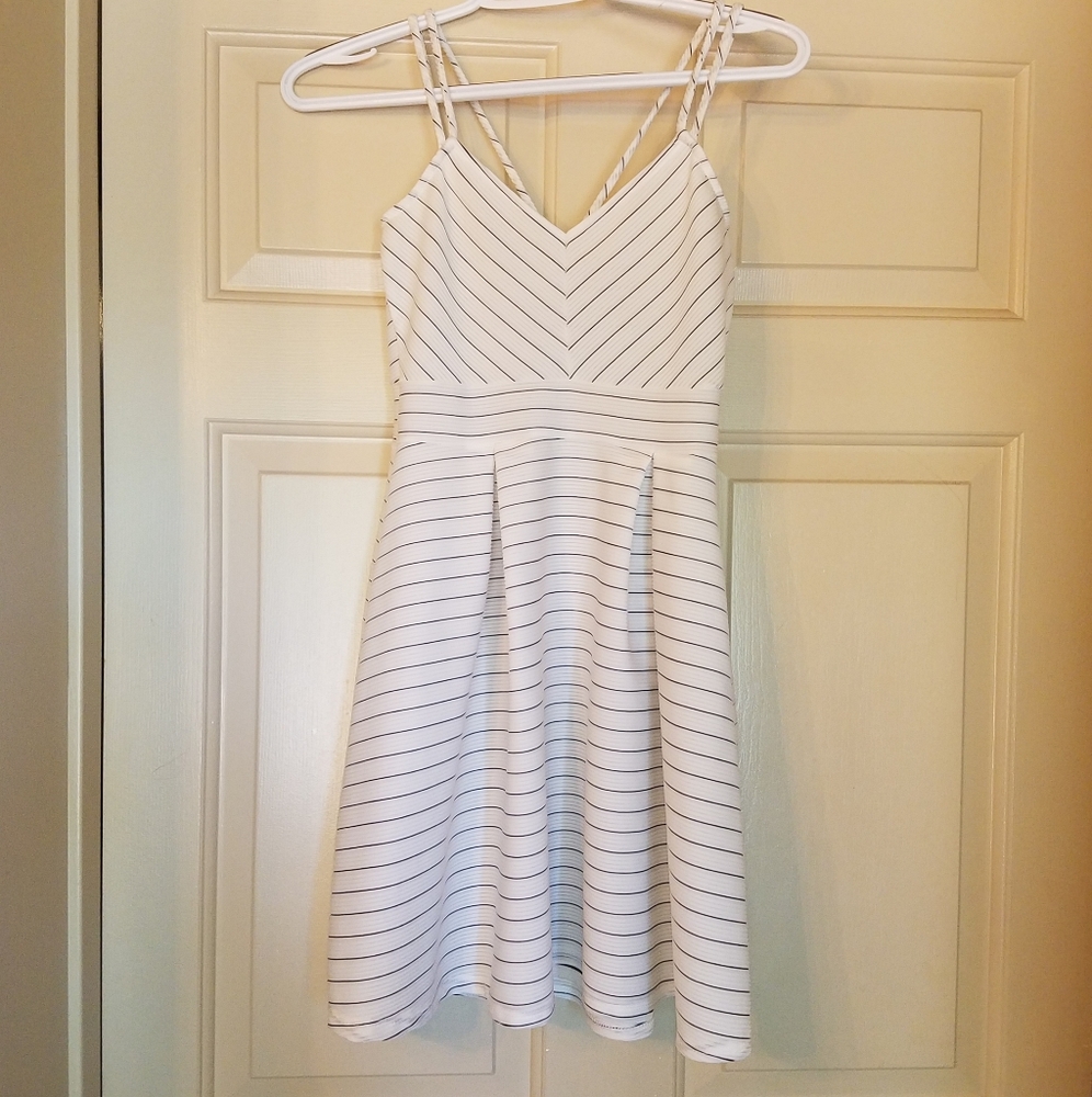 Black and White Striped Dress